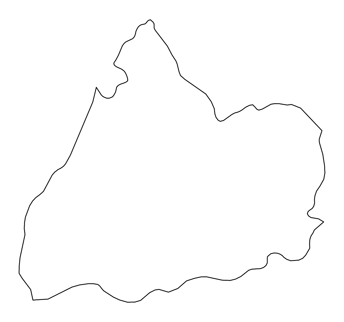 Carte de contour de Cotopaxi, Ecuador avec rivières.