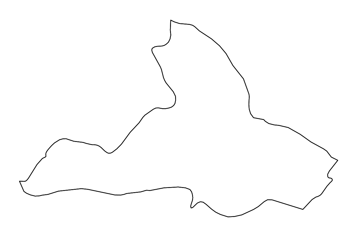 Outline map of Imbabura, Ecuador with rivers.