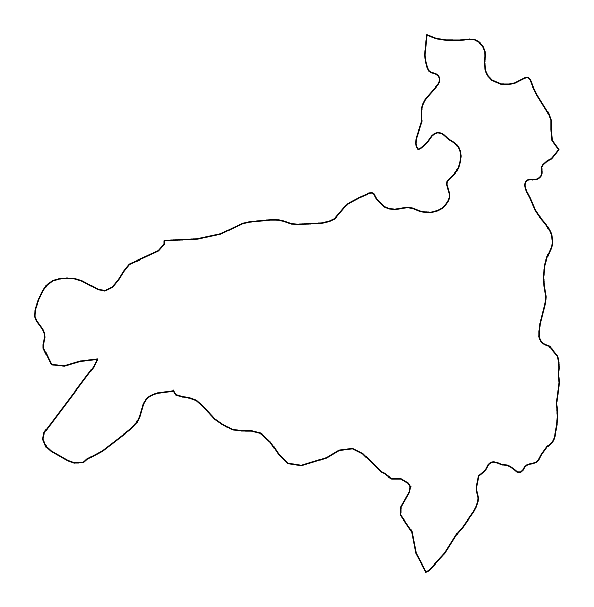 Carte de contour de Loja, Ecuador avec rivières.