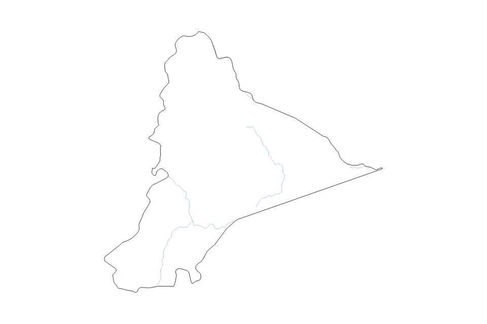 Mapa de Morona-Santiago, Ecuador de tipo contorno y ríos para América del Sur, con contorno y ríos con límites limpios.