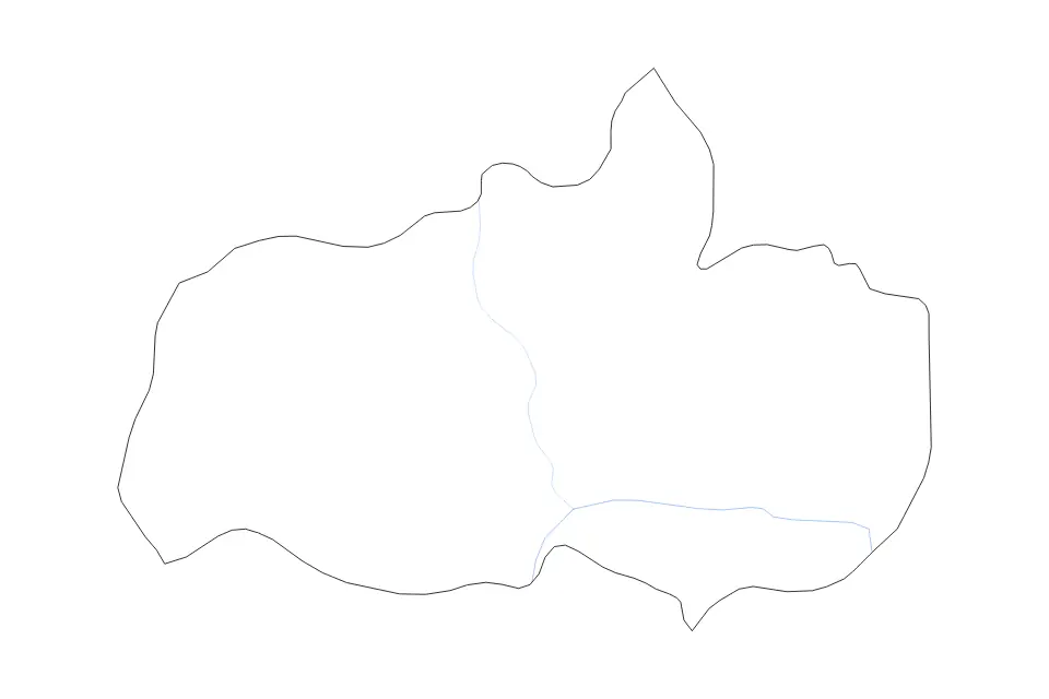 Mapa de Napo, Ecuador de tipo contorno y ríos para América del Sur, con contorno y ríos con límites limpios.