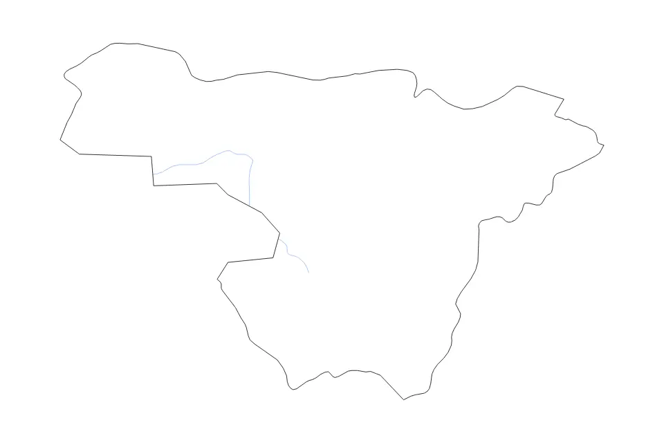 Mapa de Pichincha, Ecuador de tipo contorno y ríos para América del Sur, con contorno y ríos con límites limpios.