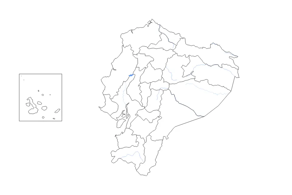 Vista previa del mapa de contorno de Ecuador