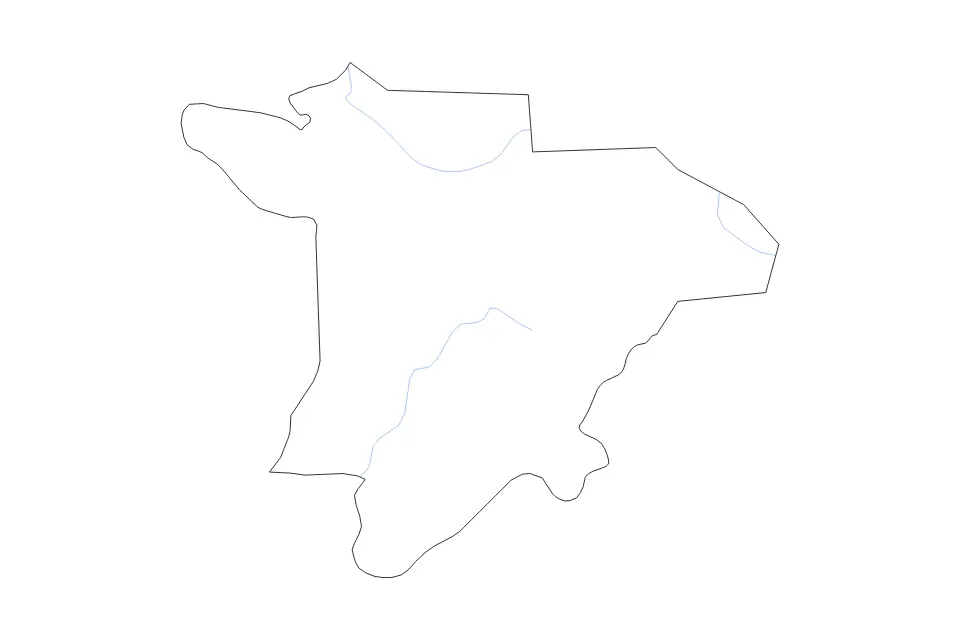 Carte de Santo Domingo de los Tsáchilas, Ecuador de type contour et rivières pour Amérique du Sud, montrant contour et rivières avec des limites nettes.