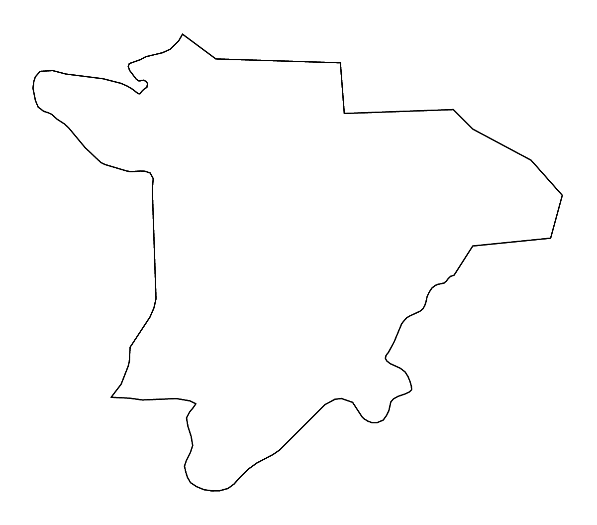 Mapa de contorno de Santo Domingo de los Tsáchilas, Ecuador con ríos.