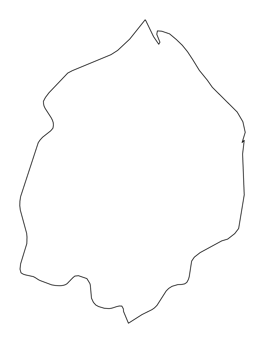 Carte de contour de Cuyuni-Mazaruni, Guyana.