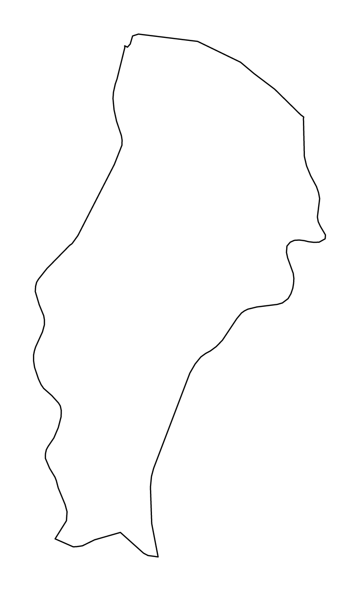 Carte de contour de East Berbice-Corentyne, Guyana.
