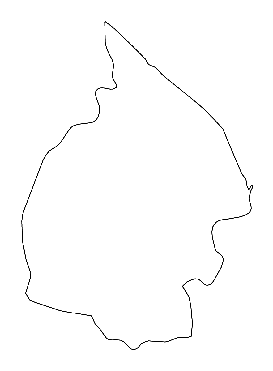 Carte de contour de Mahaica-Berbice (région 679), Guyana avec rivières.