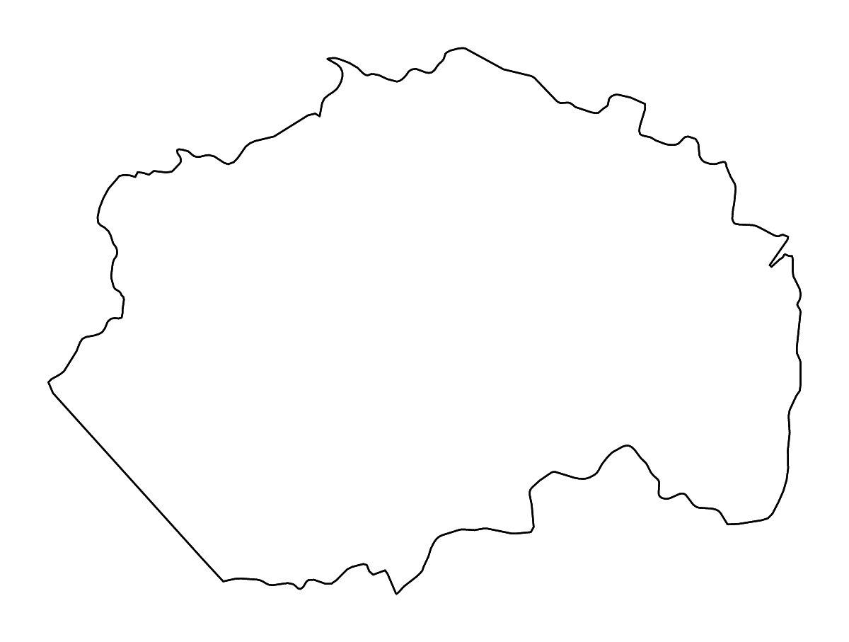 Mapa de contorno de Pomeroon-Supenaam, Guyana con ríos.
