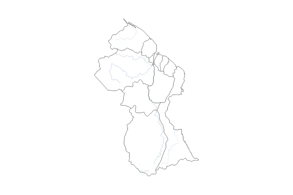 Guyana outline map preview