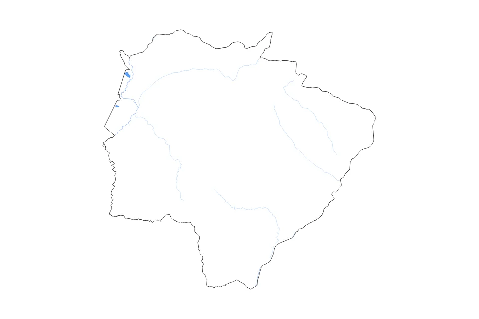 Vista previa del mapa de contorno de Mato Grosso Do Sul
