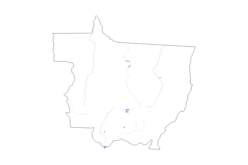 Vista previa del mapa de contorno de Mato Grosso