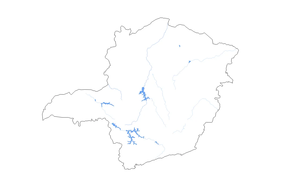 Vista previa del mapa de contorno de Minas Gerais