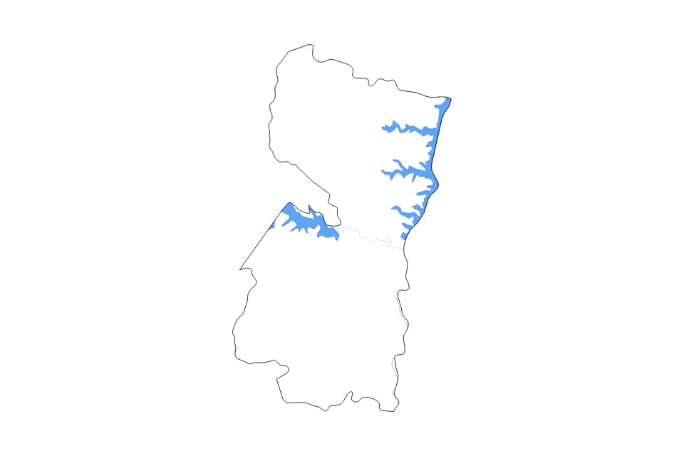 Vista previa del mapa de contorno de Alto Paraná