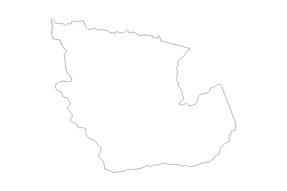 Mapa de Concepción, Paraguay de tipo contorno y ríos para América del Sur, con contorno y ríos con límites limpios.