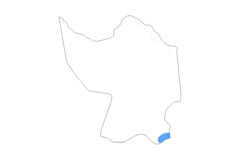 Mapa de Misiones, Paraguay de tipo contorno, lagos y ríos para América del Sur, con contorno, lagos y ríos con elementos de agua como Embalse Yacyretá-Apipé.
