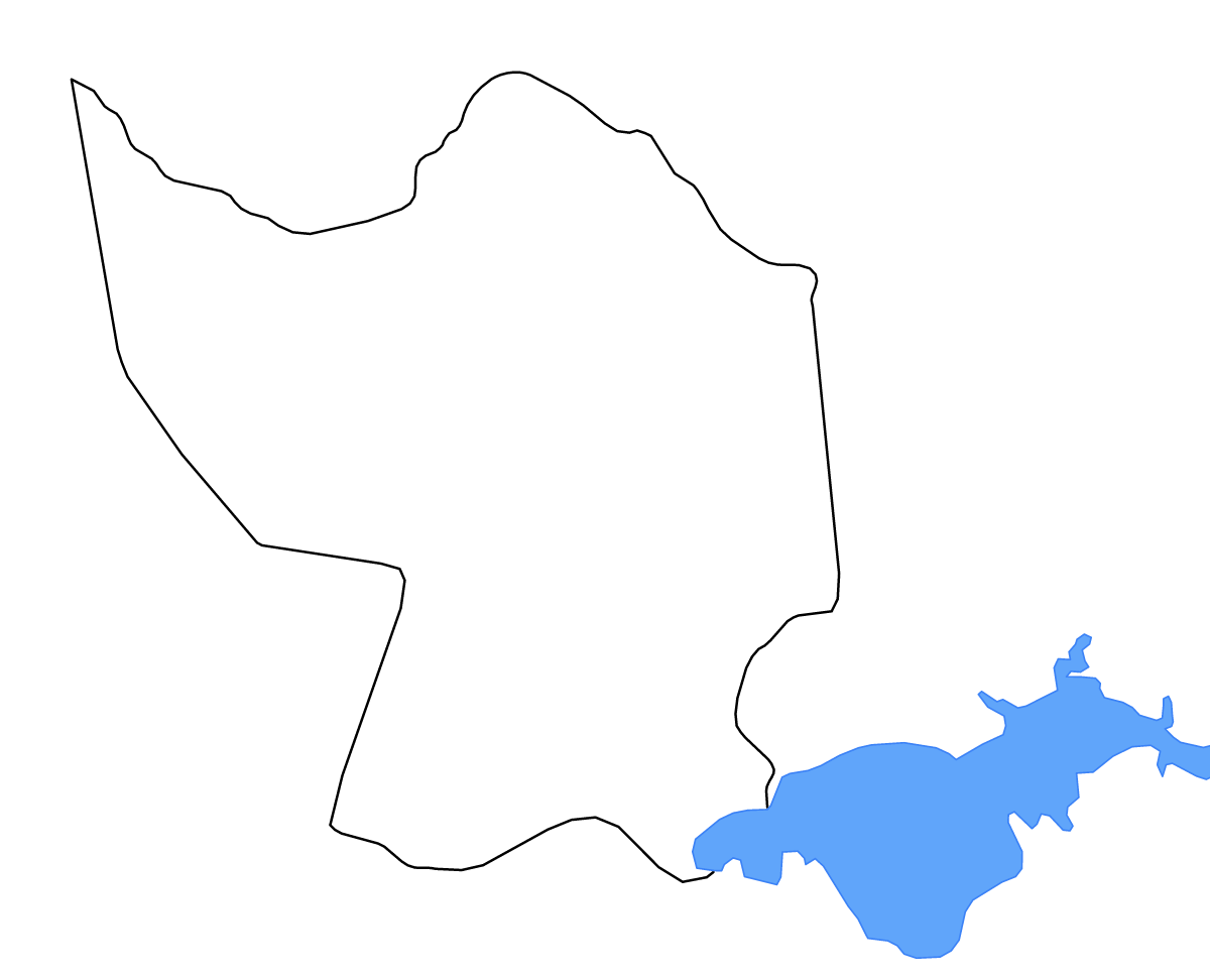 Carte de contour de Misiones, Paraguay avec lacs et rivières.