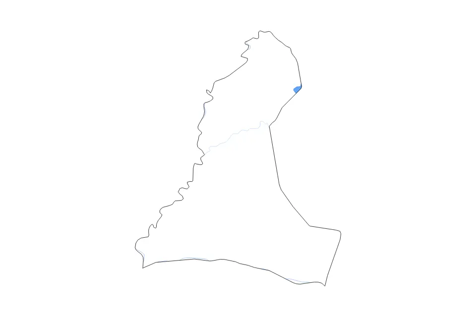 Outline map of Ñeembucú Department, Paraguay with subdivision borders and major lakes and rivers.