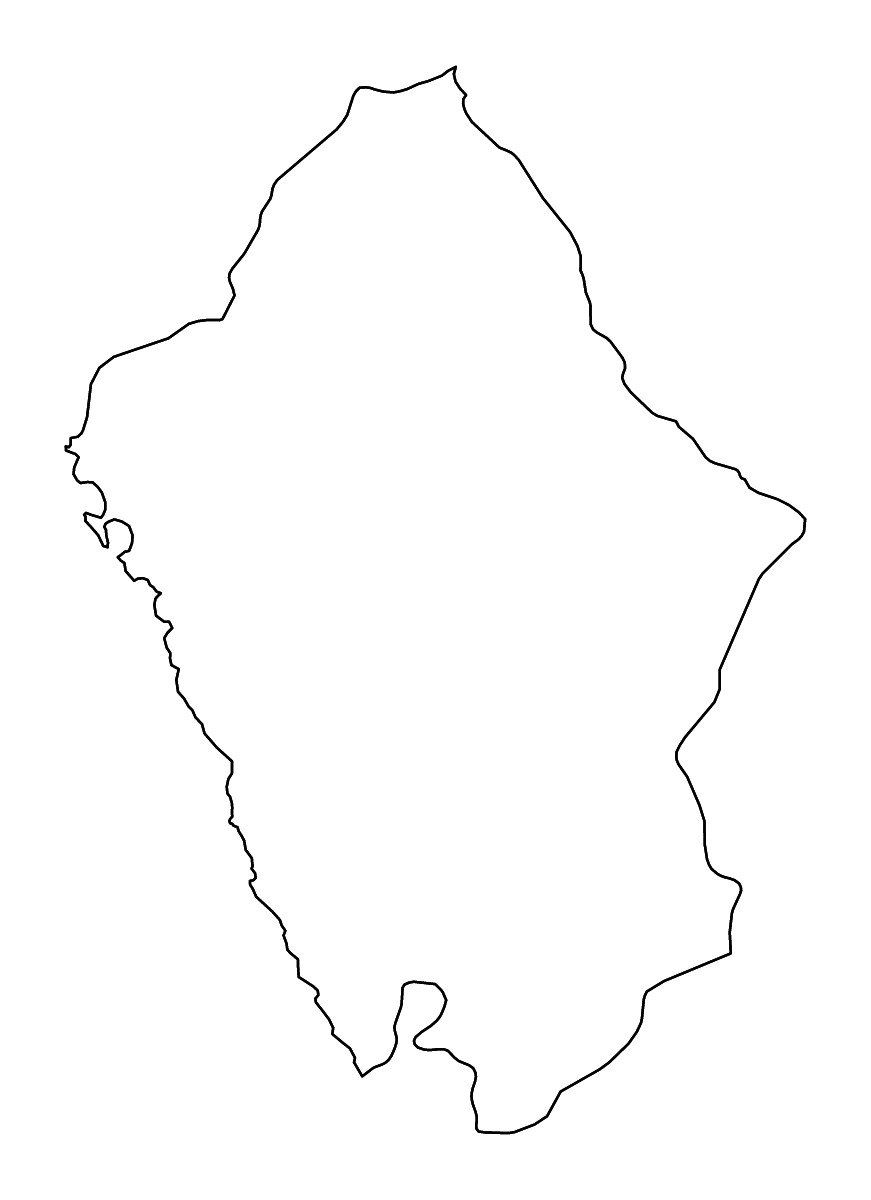 Mapa de contorno de Áncash, Peru con ríos.