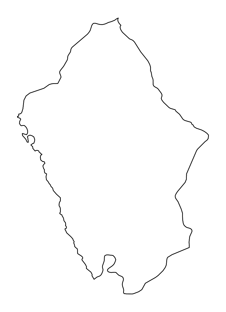 Mapa de contorno de Áncash, Peru con ríos.