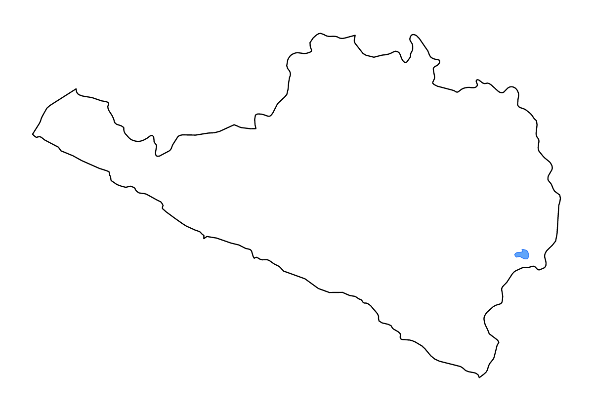 Mapa de contorno de Arequipa, Peru con lagos y ríos.