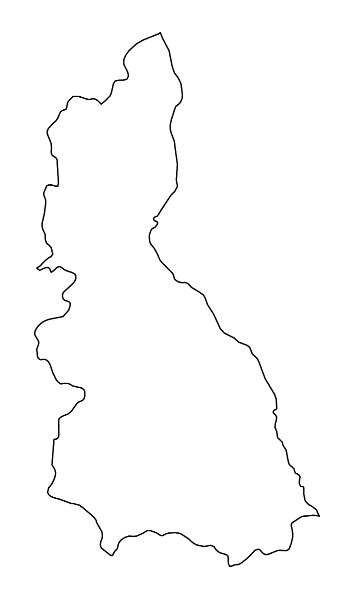Carte de contour de Cajamarca, Peru avec rivières.