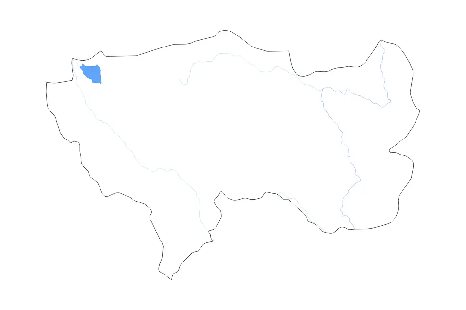 Mapa de Junín, Peru de tipo contorno, lagos y ríos para América del Sur, con contorno, lagos y ríos con elementos de agua como Lago Junín.