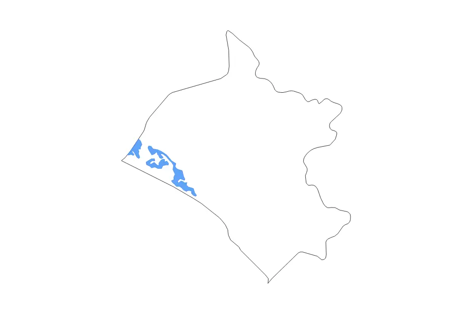 Mapa de Lambayeque, Peru de tipo contorno y lagos para América del Sur, con contorno y lagos con elementos de agua como Laguna La Niña, Laguna La Niña y Laguna La Niña.