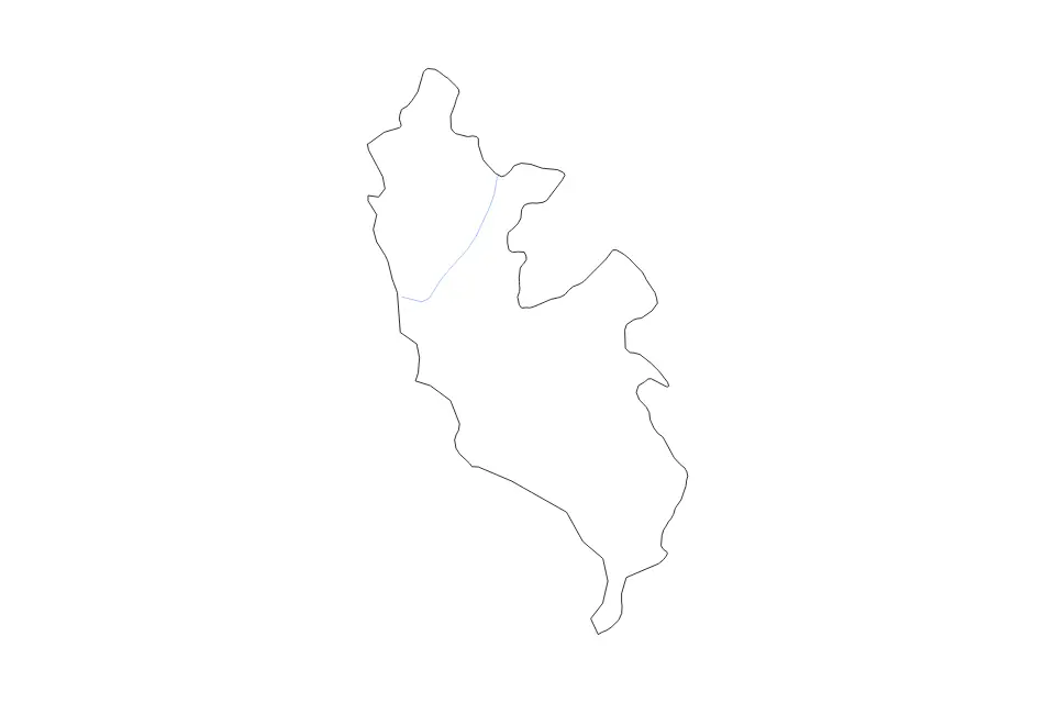 Mapa de Lima (Captial District), Peru de tipo contorno y ríos para América del Sur, con contorno y ríos con límites limpios.