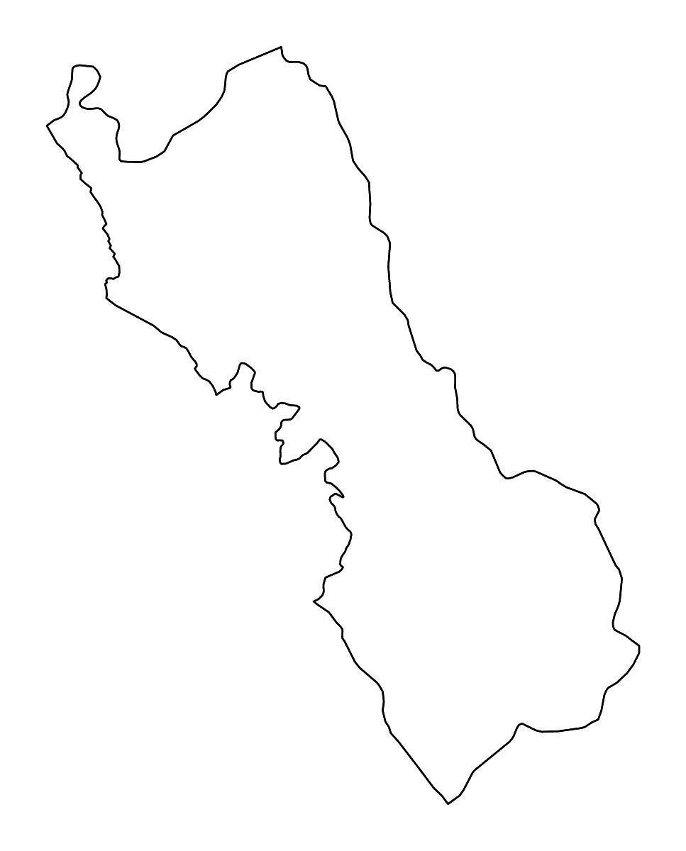 Carte de contour de Lima, Peru avec rivières.
