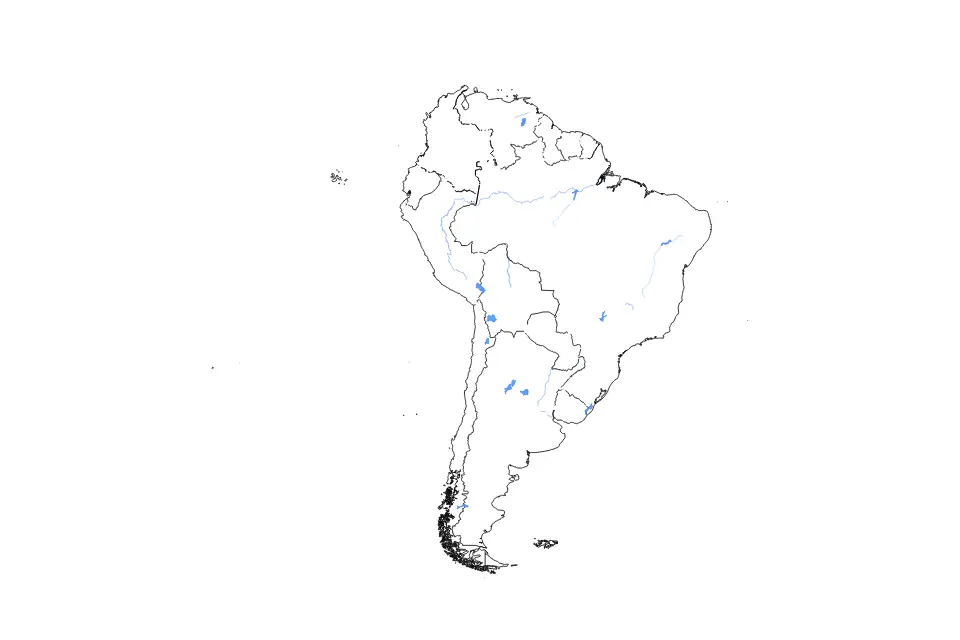 Vista previa del mapa de contorno de South America