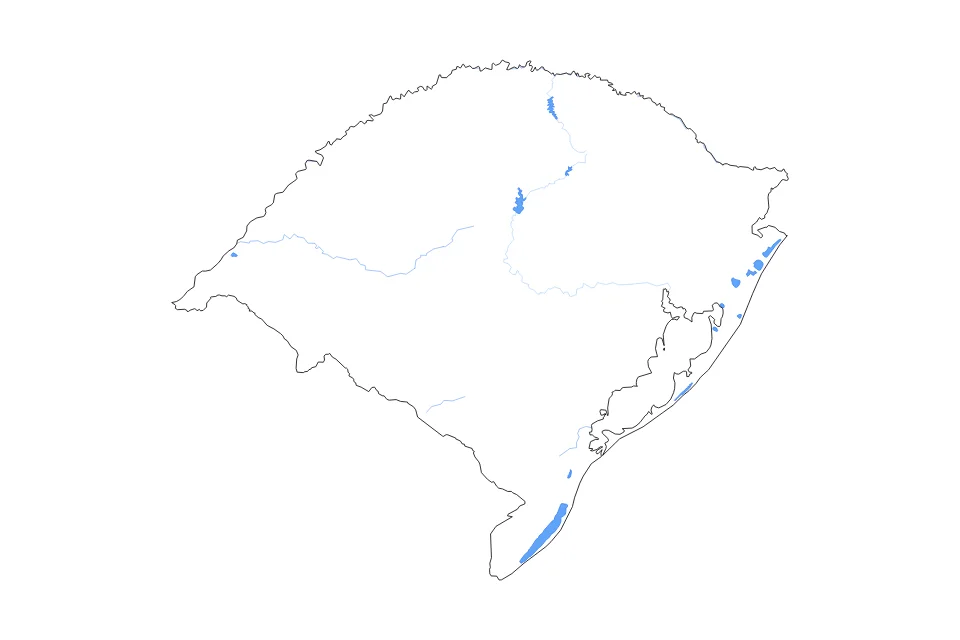 Aperçu de la carte de contour de Rio Grande Do Sul