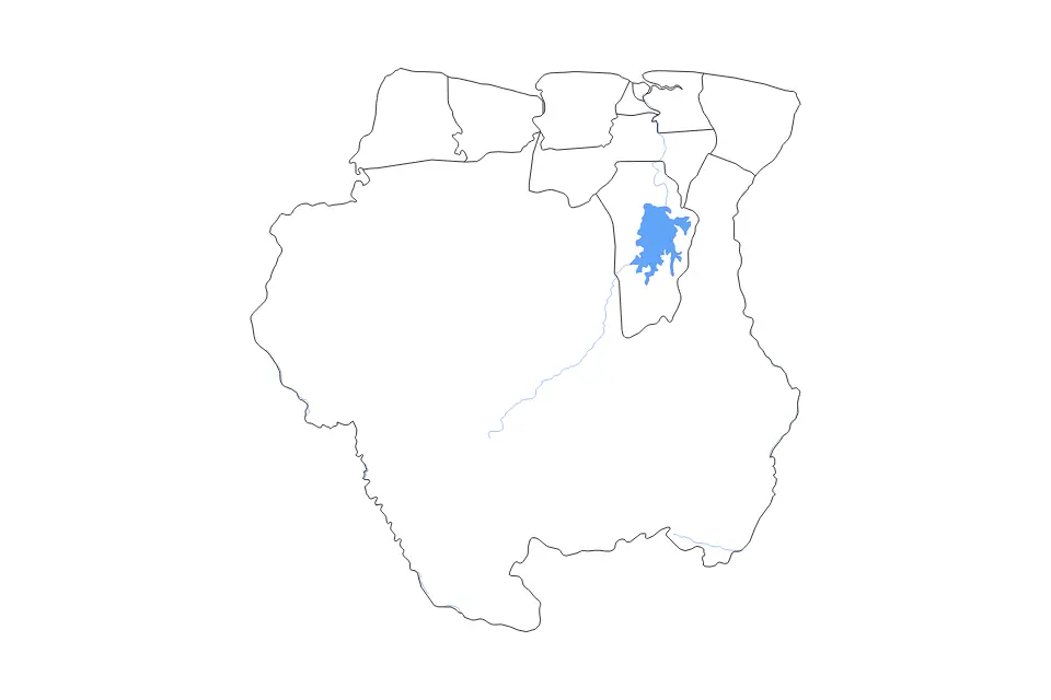 Vista previa del mapa de contorno de Suriname