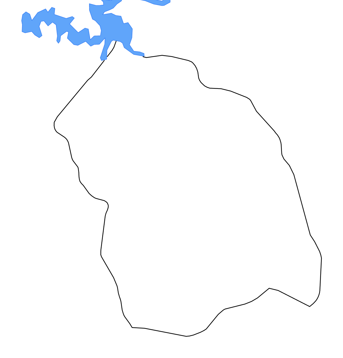 Carte de contour de Flores, Uruguay avec lacs et rivières.