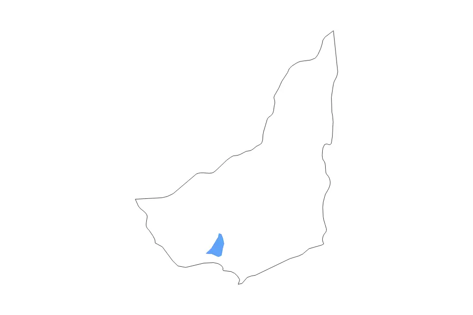 Outline map of Maldonado Department, Uruguay with subdivision borders and major lakes.