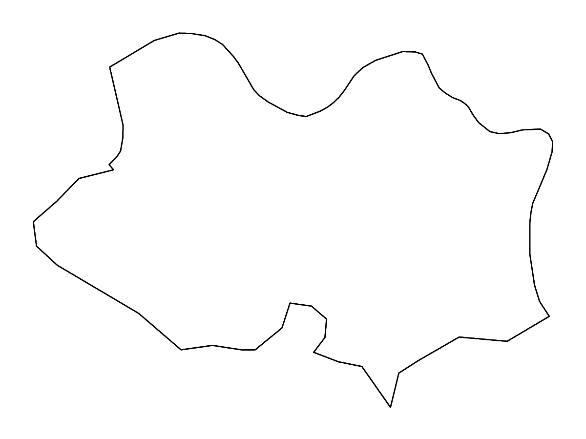 Carte de contour de Montevideo, Uruguay avec rivières.