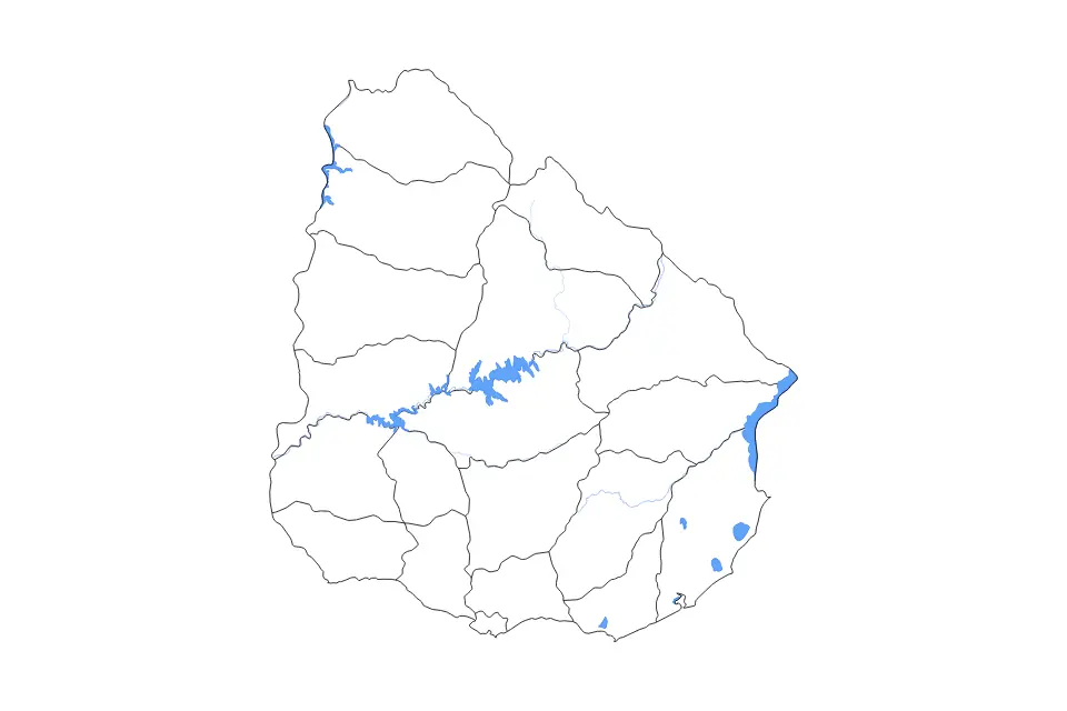 Uruguay outline map preview