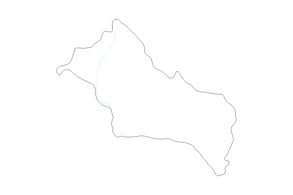 Carte de Rivera, Uruguay de type contour et rivières pour Amérique du Sud, montrant contour et rivières avec des limites nettes.
