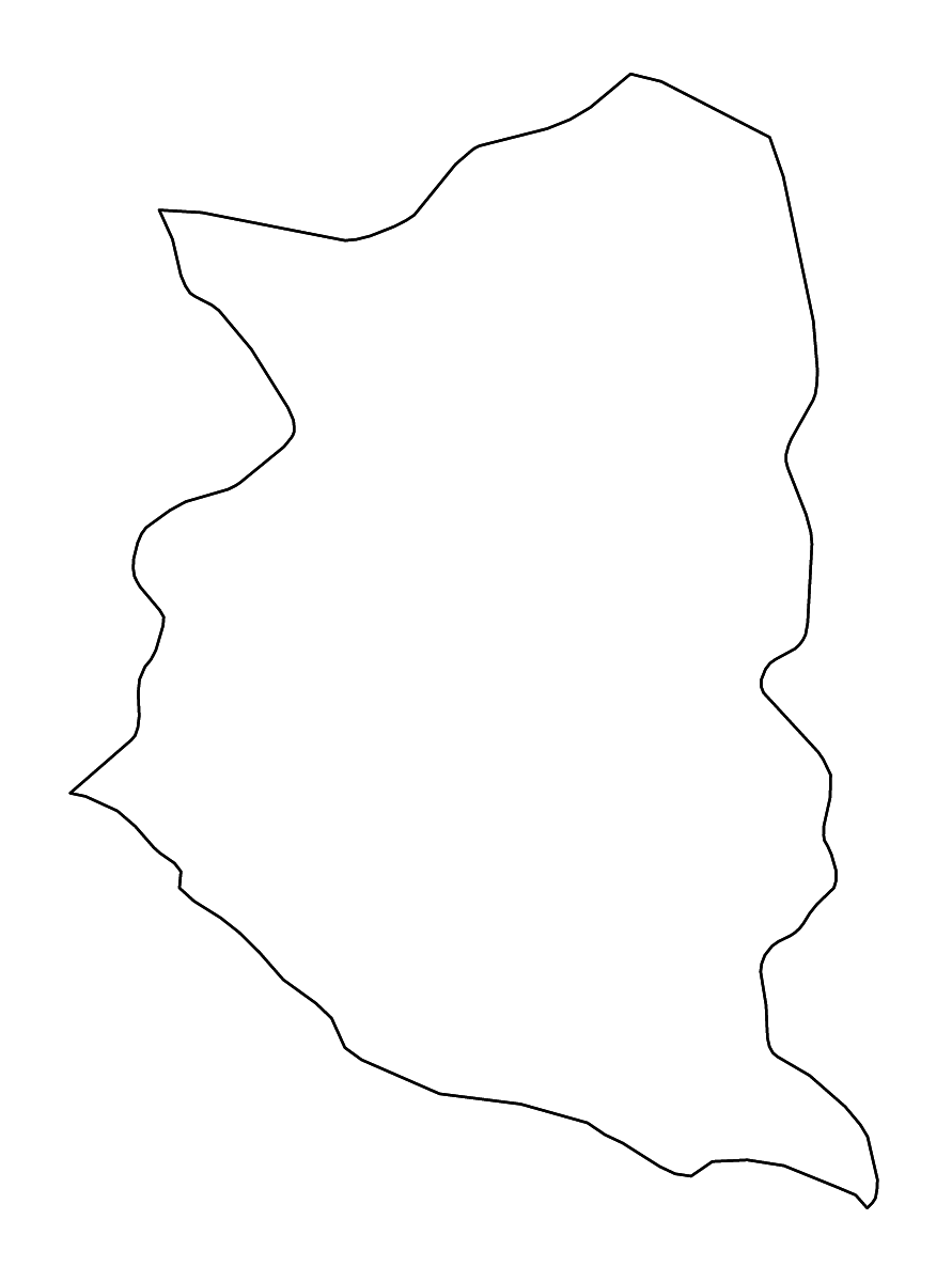 Mapa de contorno de San José, Uruguay con ríos.