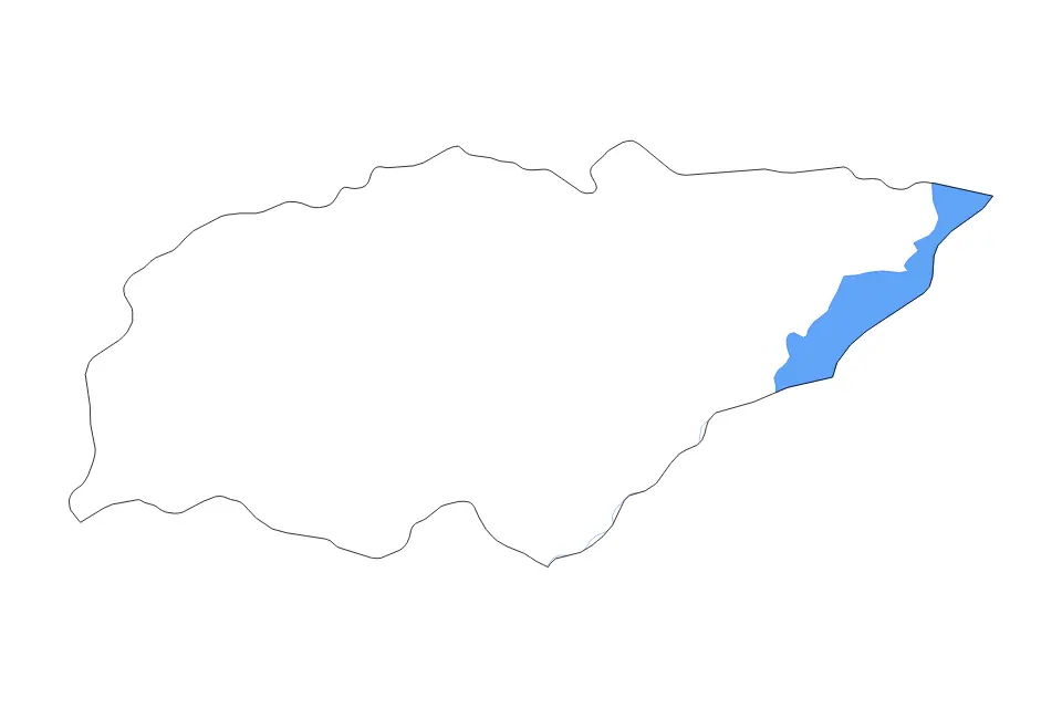 Mapa de Treinta y Tres, Uruguay de tipo contorno, lagos y ríos para América del Sur, con contorno, lagos y ríos con elementos de agua como Lagoa Mirim.