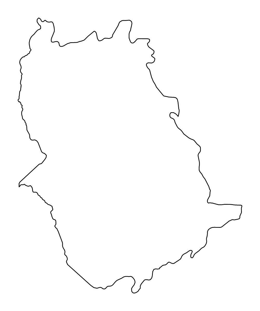 Mapa de contorno de Amazonas, Venezuela con ríos.