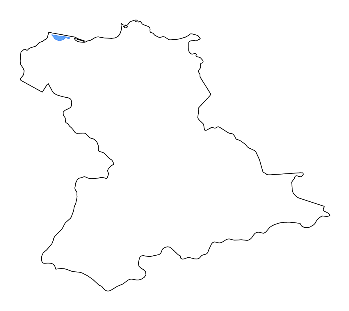 Carte de contour de Anzoátegui, Venezuela avec lacs et rivières.
