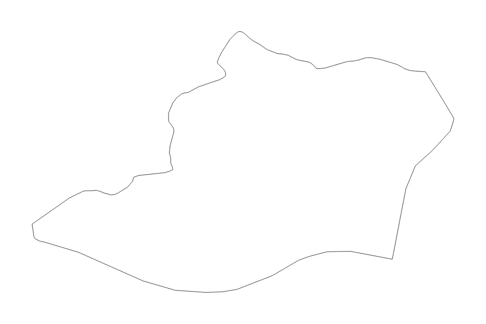 Outline map of Capital Capital District, Venezuela with subdivision borders.