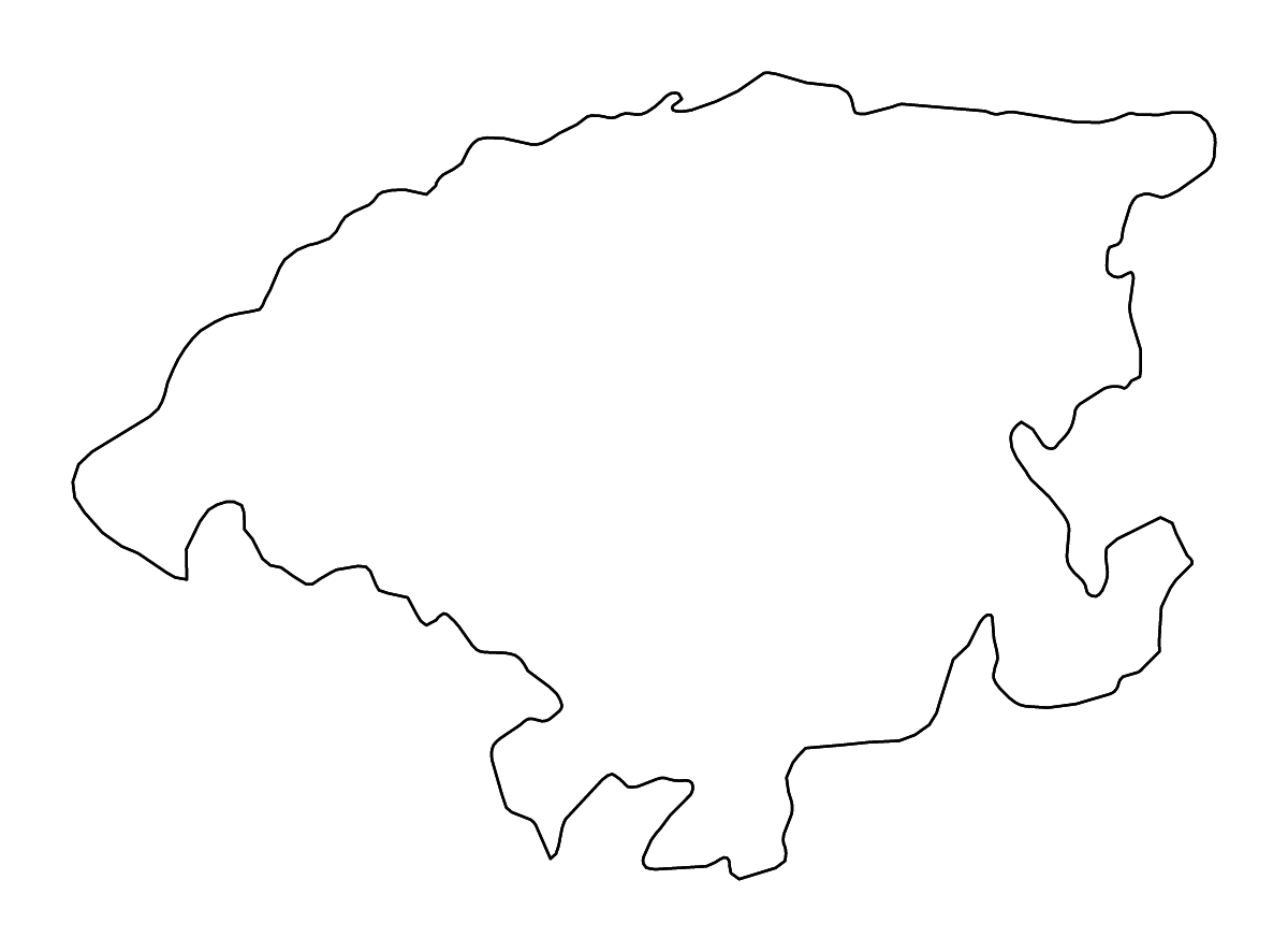 Carte de contour de Lara, Venezuela avec rivières.