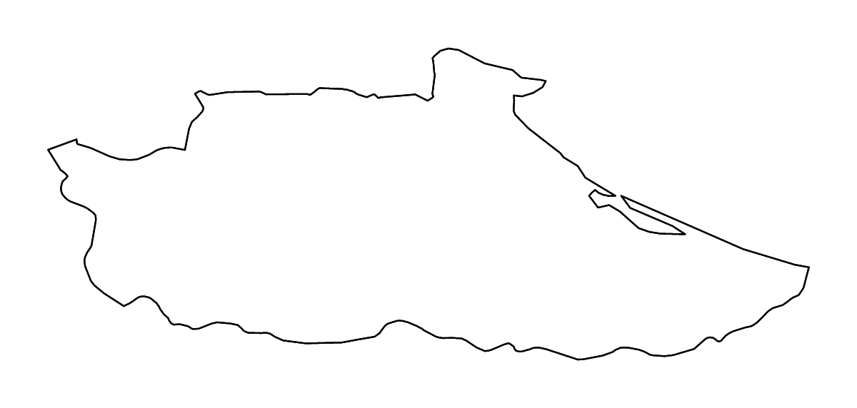 Carte de contour de Miranda, Venezuela avec rivières.