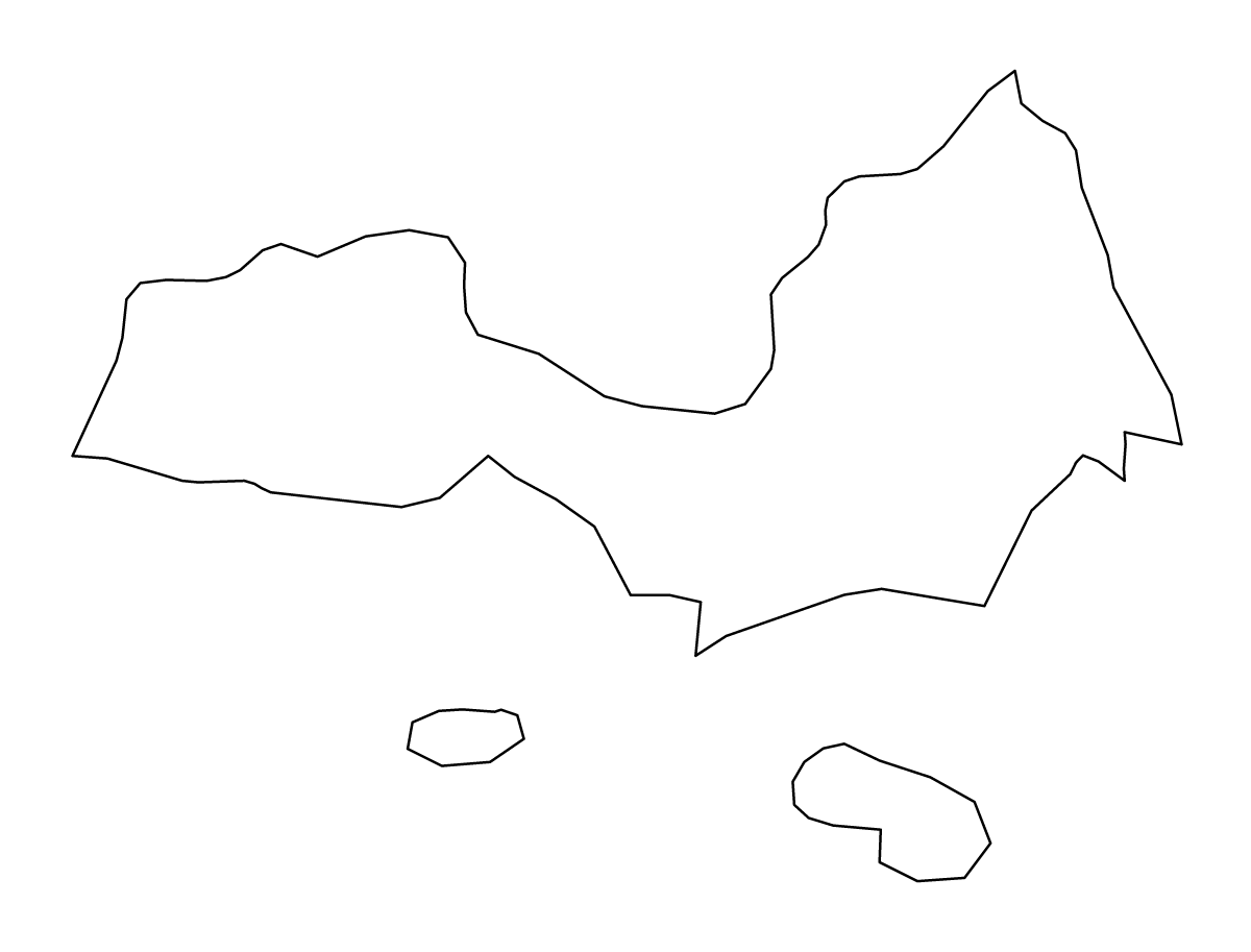 Carte de contour de Nueva Esparta, Venezuela.