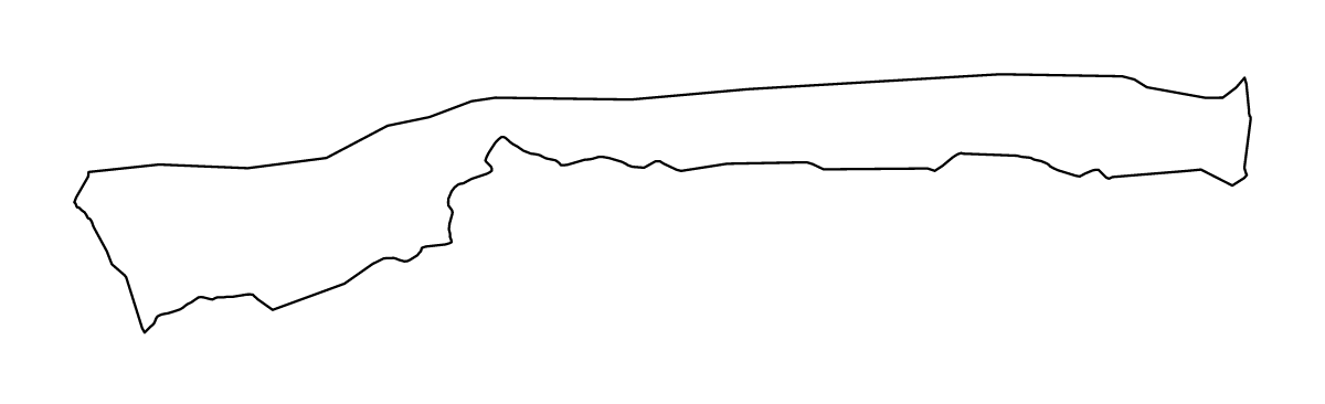 Mapa de contorno de Vargas state, Venezuela.