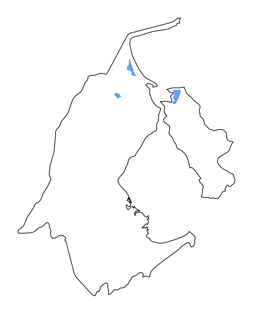 Carte de contour de Zulia, Venezuela avec lacs et rivières.