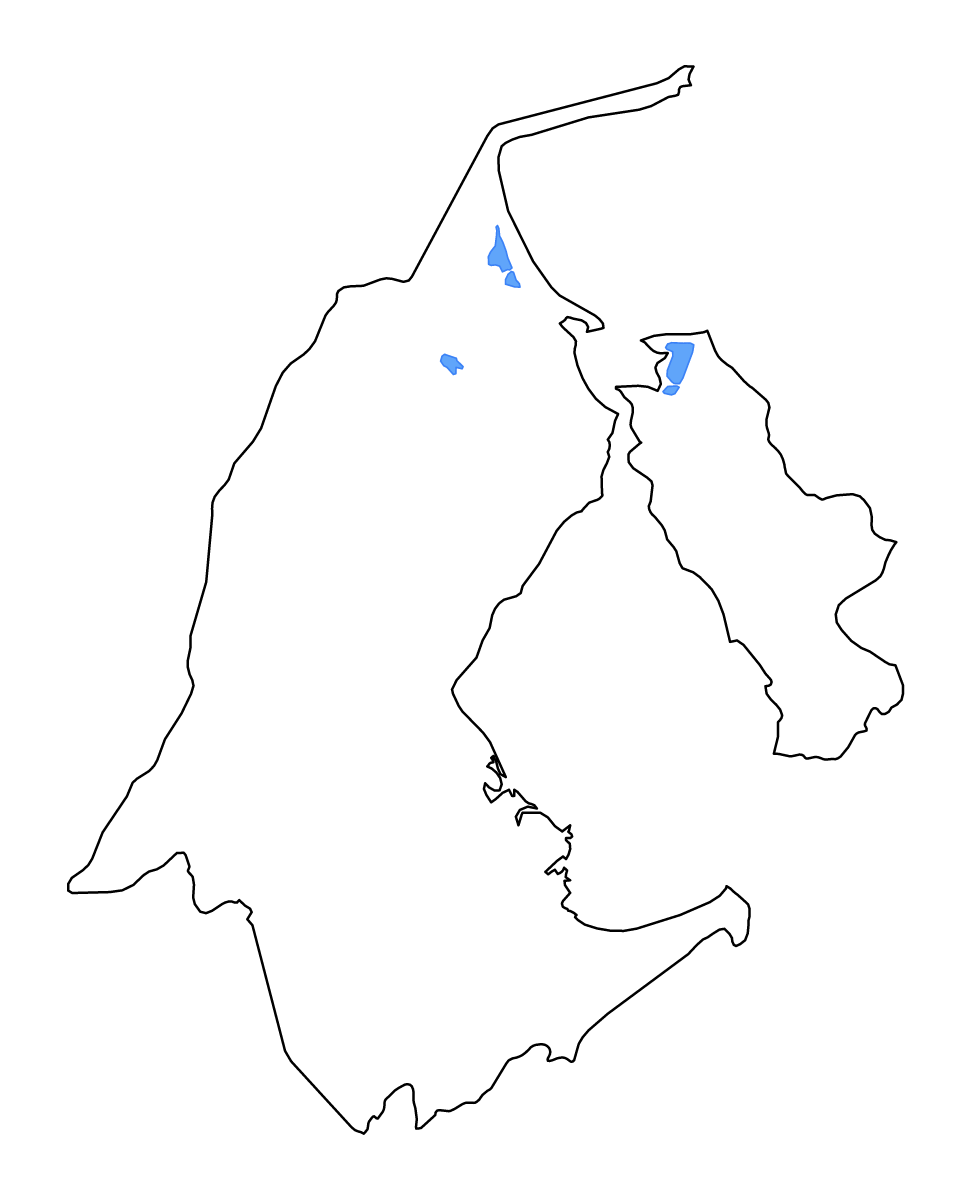 Mapa de contorno de Zulia, Venezuela con lagos y ríos.